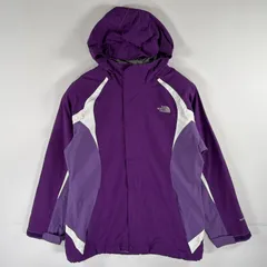 古着 ザ・ノースフェイス THE NORTH FACE ナイロンジャケット フルジップ パーカー アウトドア ハイベント ガールズ XL 18  パープル キッズ