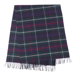 美品 ジョンストンズ オブ エルガン Johnstons of Elgin マフラー ストール ショール チェック柄 カシミヤ100％ スコットランド製 メンズ レディース マルチカラー