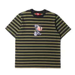 Supreme シュプリーム Tシャツ サイズ:L 21AW JUNYA WATANABE COMME des GARCONS MAN ボーダー クルーネック Tシャツ Stripe S/S Top ブラック カーキ トップス コラボ【メンズ】のサムネイル