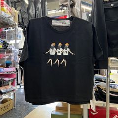 残り1点‼️レディース‼️STEER steer ステア⚫︎ojisan FUN ファン　半袖　Tシャツ　F フリー　ブラック　ベージュ　グレー