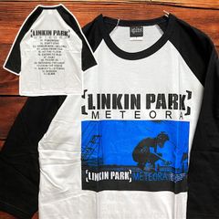 長袖 Tシャツ ロンT リンキンパーク LINKIN PARK 白 黒 tee ティーシャツ バンド ロック ツアー ライブ 映画 ムービー キャラ 両面 プリント 派手 古着 ビンテージ vintage メタル ラッパー アーティスト  2980 p10
