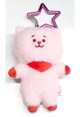 【中古】キーホルダー RJ(ジン) BT21 5周年記念 レインボーカラーマスコット ピンク/レッド 「BT21」 BT21 PLANET限定