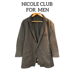 📣GW値引きSALE📣　【used items】　【NICOLE CLUB  FOR MEN】　ニコルクラブフォーメン　ブランド　メンズ　トップス　ジャケット　薄手　七分袖　グレー　Mサイズ