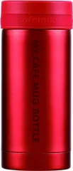 【在庫処分】パール金属 水筒 ボトル マグボトル 200ml 保冷 保温 スリムタイプ マットレッド マイカフェマグ HB-5188