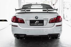 【FUTURE DESIGN】BMW 5シリーズ F10 セダン トランク用 GT リアウィング 本物Drycarbon ドライカーボン カスタム エアロ