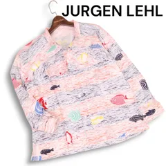 JURGEN LEHL ヨーガンレール 通年 おさかな総柄♪ 魚柄 長袖 オーバーサイズ シャツ Sz.M　メンズ レディース ユニセックスのサムネイル