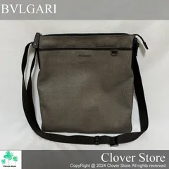 最終特価価格！  【美品Aランク】 BVLGARI ブルガリ ウィークエンド ショルダーバッグ キャンバスレザー 斜め掛け ベージュ×ダークブラウン