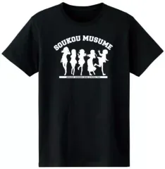 【中古】衣類 集合(シルエット) カレッジTシャツ ブラック メンズLサイズ 「装甲娘戦機」