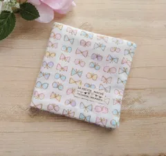 New*ハンドメイド*ガーゼサニタリーポーチ*サニタリーケース*リボンちょうちょ