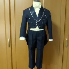 新品・子供服「燕尾服」80cm/5点セット　タキシード・フォーマルブラックスーツ