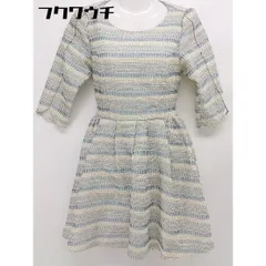 ◇ DRWCYS ドロシーズ ツイード系 ラメ 七分袖 ミニ ワンピース サイズ1 ベージュ ブルー レディース 【中古】 【1105060010842】のサムネイル
