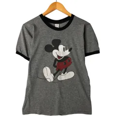 古着 ~90年代 DISNEY ディズニー MICKEY MOUSE ミッキーマウス リンガーT キャラクタープリントTシャツ USA製 メンズM相当/eaa583237