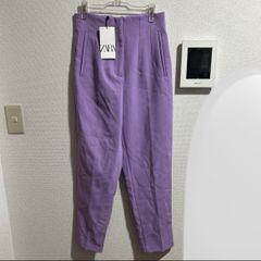 新品　タグ付き　★ ZARA パープル　ハイウェストパンツ