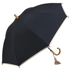 Refume レフューム パイピング 日傘 長傘 完全遮光 遮光率100% 軽量 晴雨兼用 ブラック ネイビー ベージュ 黒 REFU-0002P