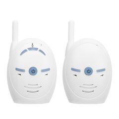 ナイトライト付きオーディオベビーモニター、2.4Ghzワイヤレスベビーモニター音声のみ、双方向トーク、子守唄、内蔵スピーカー、理想的なギフト (米国プラグ)