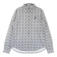 サイズ：0 PEARLY GATES パーリーゲイツ  長袖ポロシャツ ボタンダウン チェック柄 ネイビー系 [240101511228] ゴルフウェア レディース ストスト