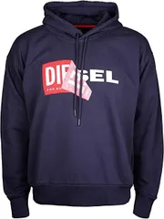 [ディーゼル] DIESEL メンズ スウェット Wロゴスウェット パーカー 00S8WB0IAEG　ダークブルー　サイズXS