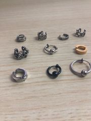 【在庫処分】 イヤーカフ フェイクピアス 10点セット メンズ fp-987
