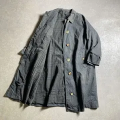 ★イングランド製/Burberry/後染め加工 ノバチェック裏地 ブラック ステンカラー コート/バーバリー