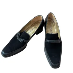 美品-YVES SAINT LAURENT ビットローファー　25.5 ネイビー 美品-YVES SAINT LAURENT ビットローファー 25.5 ネイビー