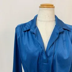 US古着 きれいめ ドレープ ジャージドレス ロング ワンピース 襟付き 長袖