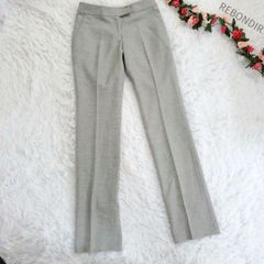 新品〚REBONDIR〛（XS）日本製アルパカ　センタープレスストレートパンツ