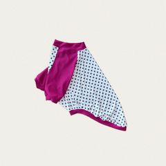 犬服　3L胴回64　ウォーターCOOL　星WH×マゼンタ袖　七分袖