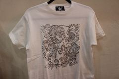 MIRACLE WOMAN ミラクルウーマン Tシャツ Ｓサイズ 半袖 両面プリント ラバープリント ＵＳＤ 和柄 入れ墨 タトゥー 和彫り