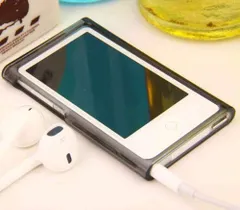 に適合する iPod Nano 7 8 ケース 、クリスタル クリア トランスペアレント フル ハード カバー ケースに適合する Apple iPod Nano 7 第7 世代 8 第8 世代用 (クリア ブラック)