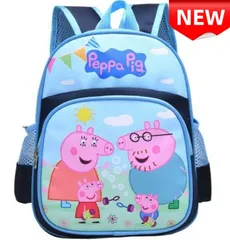 ✨新品✨ペッパピッグ キッズリュックサック 幼稚園 保育園 通学 遠足 子供用バッグ 24×32×12cm 軽量 可愛い キャラクター グッズ 男の子 女の子 プレゼント  大容量 撥水加工 フィット感 体型合わせ 長持ち 入園祝い 入学祝い