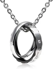 aliba ネックレス ネックレスメンズ メンズネックレス サージカルステンレス アクセサリー(シルバー)