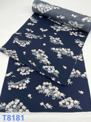 小紋 京友禅 桜小花 正絹 反物