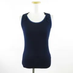 アナトリエ ANATELIER タンクトップ レース 紺 M 38 *T488のサムネイル