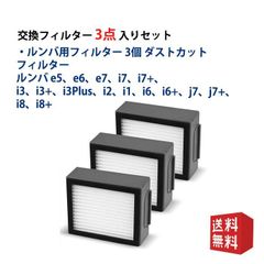ルンバ用フィルター3個 ダストカットフィルターe5e6 e7 i7 i7+ i7Plus i3 i3+ i3Plus i2 i1 i1+ i6 i6Plus i6+ j7 i8 i8Plus i8+対応