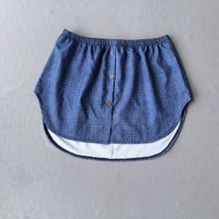 付け裾 レイヤード つけ裾 フェイクレイヤード 重ね着風 シャツ レディース 着け裾 デニム風