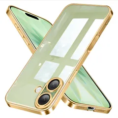 【数量限定】カバーカメラレンズ保護付き 透明 iphone17 17 スマホケース TPU 17 薄型 耐衝撃 アイフォン スリム クリア ストラップホール付き ワイヤレス充電対応 ケース 6.3インチ アイホン 用 17 クリアケース iPhone ゴールド