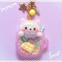 ☆ねこマグカップ☆　〜バックチャーム、キーホルダー〜