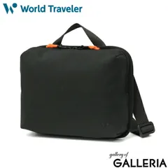 ワールドトラベラー ショルダーバッグ World Traveler マリアン バッグ 斜めがけ 小さめ ミニ A5 軽量 旅行 横型 メンズ レディース 17231 ブラックxオレンジ(11)