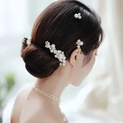 パール髪飾り 5点セット ヘアアクセサリー ヘアピン かんざし フォーマル 和装