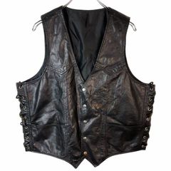 MILWAUKEE レザー ベスト 黒 - メルカリ