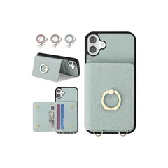 oyaka 対応 iPhone16ケース ショルダーストラップ iPhone 16手帳型 ケース かわいい 背面 カード収納 iPhone 16 スマホケース スマホリング スタンドアイフォン 16 ケース おしゃれ 女性 アイフォン16 携帯 ケース 斜 0