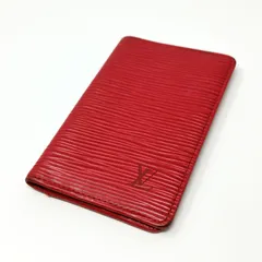 ルイヴィトン エピ オーガナイザー・ドゥ・ポッシュ 名刺入れ ルージュ　汚れあり　中古品　破れあり　管理番号KKVKO763