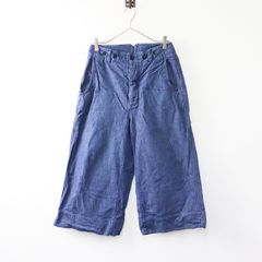 希少 45R 近年モデル ざっくりコットンワイドパンツ 2 M ブルー - メルカリ