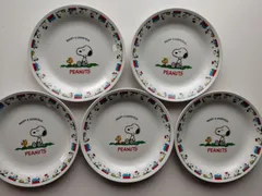 【非売品　未使用　箱なし】スヌーピー絵皿　5枚セット