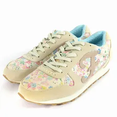フランシュリッペ franche lippee 美品 スニーカー ローカット キャンバス ロゴ ワッペン 花柄 フラワー ピンク S 24.5㎝位 靴 ■SM1のサムネイル