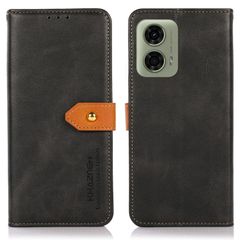 【数量限定】モト g24 カバー 手帳型 財布型 高級PUレザー 耐衝撃 マグネット式ボタン ケース スピーカーホール付き カード収納 大容量 G24 3枚 横置きスタンド機能 ストラップホール有り MOTO 耐摩擦 Ayakumo ブラック