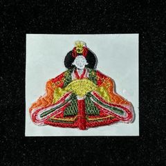 ★刺繍シール／ステッカー　ワッペン★　内裏雛　ひな人形　お雛様