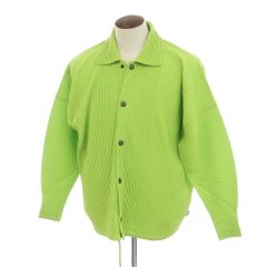 【中古】オム プリッセ イッセイミヤケ HOMME PLISSE ISSEY MIYAKE 2025年春夏 プリーツ加工 ブルゾン ライトグリーン【サイズ表記なし（L位）】【メンズ】