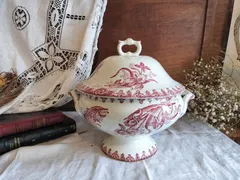 フランスアンティーク サンタマン アイリス スーピエール 花柄