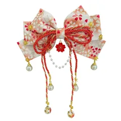 髪飾り 浴衣 和装 和服 手作り レディース キッズ ヘアアクセサリー つまみ細工 蝶結び 花柄 かわいい 振袖 着物 ヘアピン 七五三 お祭り 成人式 卒業式 夏祭り 花火大会 (パープル)